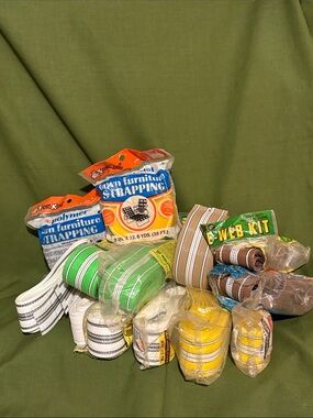 Lot of Vintage Re-Webbing Strapping For Lawn Furniture